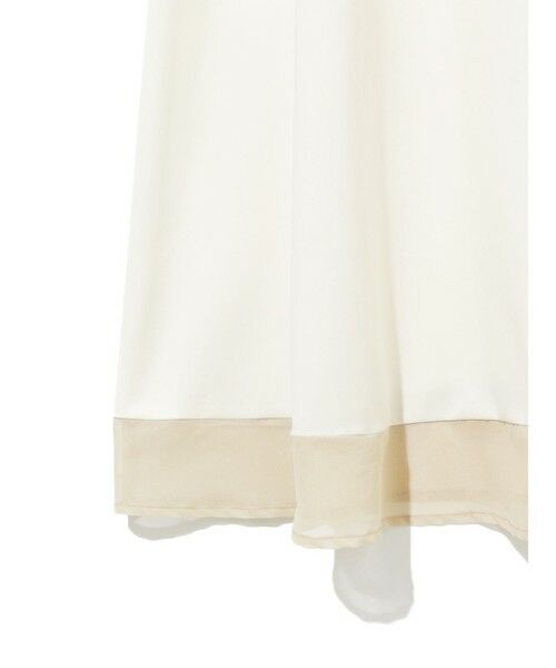 MIDIUMISOLID / ミディウミソリッド ロング・マキシ丈ワンピース | MIDIUMISOLID for Ladies ベルト付きシアーコンビワンピース | 詳細14