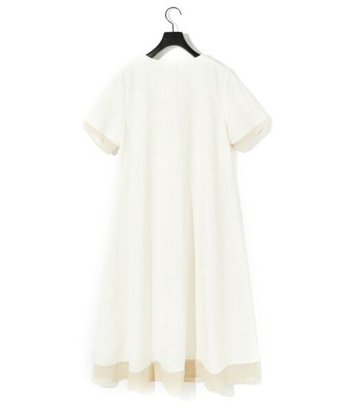 MIDIUMISOLID / ミディウミソリッド ロング・マキシ丈ワンピース | MIDIUMISOLID for Ladies ベルト付きシアーコンビワンピース | 詳細15