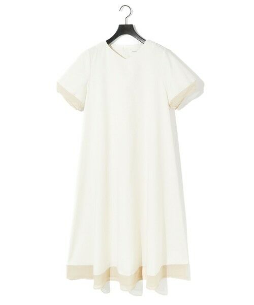 MIDIUMISOLID / ミディウミソリッド ロング・マキシ丈ワンピース | MIDIUMISOLID for Ladies ベルト付きシアーコンビワンピース | 詳細19