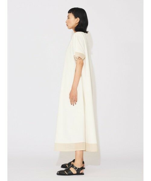 MIDIUMISOLID / ミディウミソリッド ロング・マキシ丈ワンピース | MIDIUMISOLID for Ladies ベルト付きシアーコンビワンピース | 詳細8