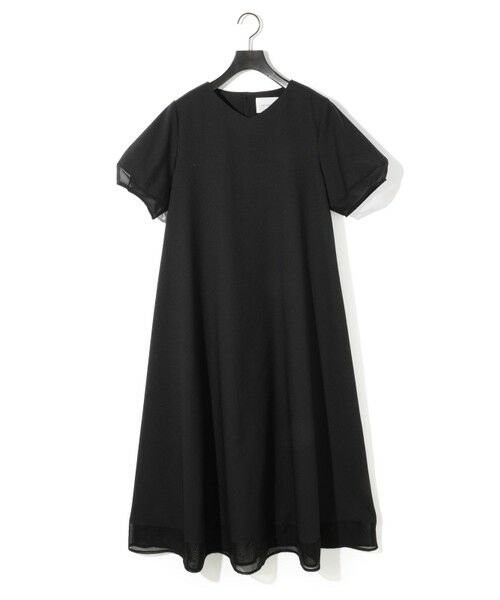 MIDIUMISOLID / ミディウミソリッド ロング・マキシ丈ワンピース | MIDIUMISOLID for Ladies ベルト付きシアーコンビワンピース | 詳細21