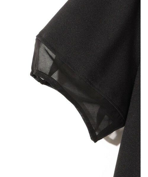 MIDIUMISOLID / ミディウミソリッド ロング・マキシ丈ワンピース | MIDIUMISOLID for Ladies ベルト付きシアーコンビワンピース | 詳細20