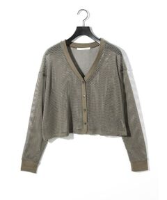 MIDIUMISOLID for Ladies メッシュカーディガン