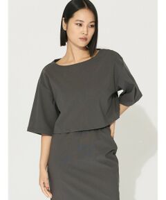 MIDIUMISOLID / ミディウミソリッド カットソー | MIDIUMISOLID for Ladies リブショートプルオーバー