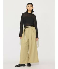 MIDIUMISOLID / ミディウミソリッド その他パンツ | MIDIUMISOLID for Ladies ハイウエストタックストレートパンツ