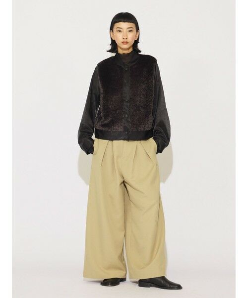 MIDIUMISOLID / ミディウミソリッド その他パンツ | MIDIUMISOLID for Ladies ハイウエストタックストレートパンツ | 詳細11