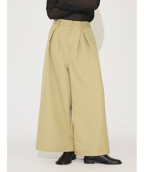 MIDIUMISOLID / ミディウミソリッド その他パンツ | MIDIUMISOLID for Ladies ハイウエストタックストレートパンツ | 詳細14