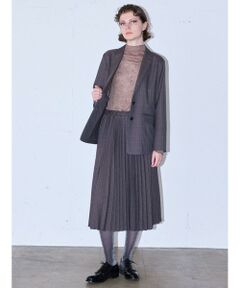 MIDIUMISOLID / ミディウミソリッド ロング・マキシ丈スカート | MIDIUMISOLID for Ladies プリーツスカート(チェック)