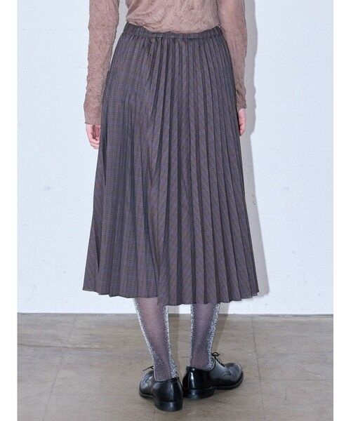 MIDIUMISOLID / ミディウミソリッド ロング・マキシ丈スカート | MIDIUMISOLID for Ladies プリーツスカート(チェック) | 詳細9