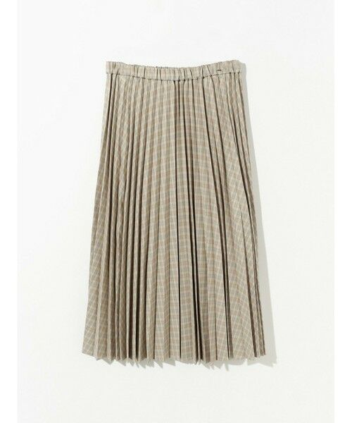 MIDIUMISOLID / ミディウミソリッド ロング・マキシ丈スカート | MIDIUMISOLID for Ladies プリーツスカート(チェック)（ベージュ(color20)）