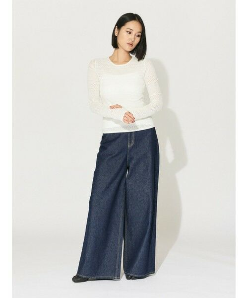 MIDIUMISOLID / ミディウミソリッド ニット・セーター | MIDIUMISOLID for Ladies レース編みタイトプルオーバー | 詳細16