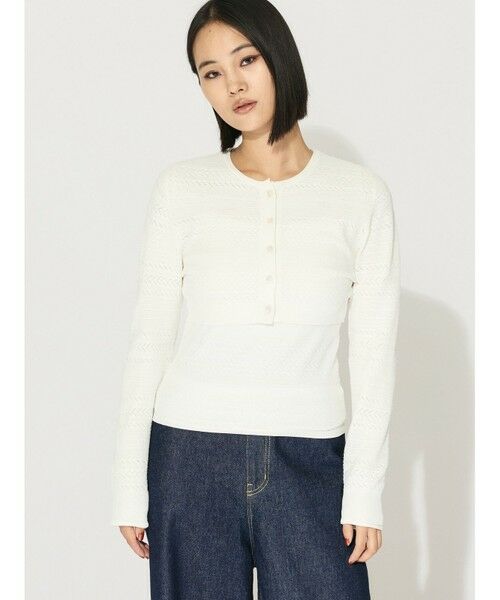 MIDIUMISOLID / ミディウミソリッド ニット・セーター | MIDIUMISOLID for Ladies レース編みタイトプルオーバー | 詳細19