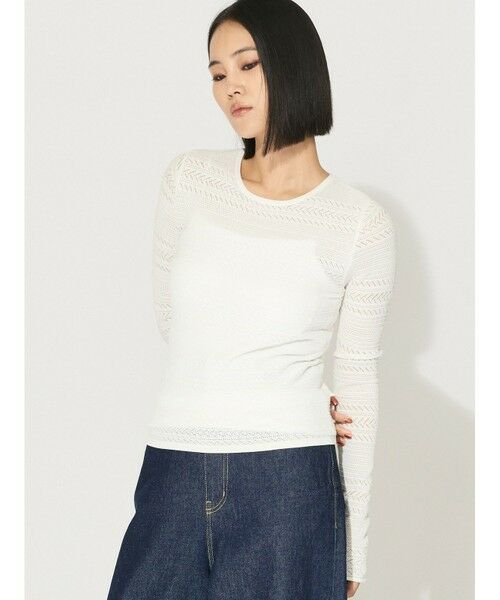 MIDIUMISOLID / ミディウミソリッド ニット・セーター | MIDIUMISOLID for Ladies レース編みタイトプルオーバー | 詳細11