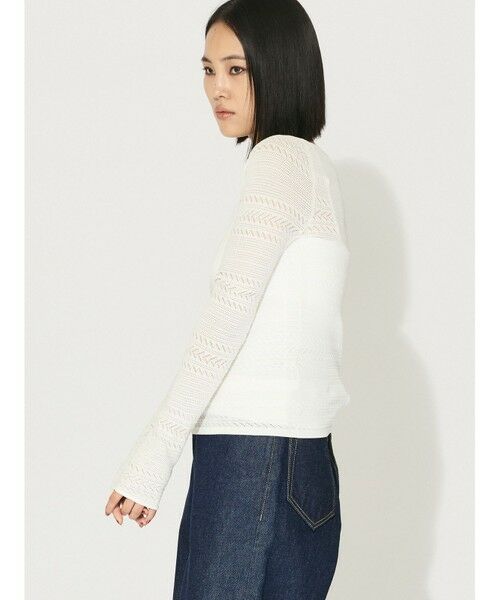 MIDIUMISOLID / ミディウミソリッド ニット・セーター | MIDIUMISOLID for Ladies レース編みタイトプルオーバー | 詳細12