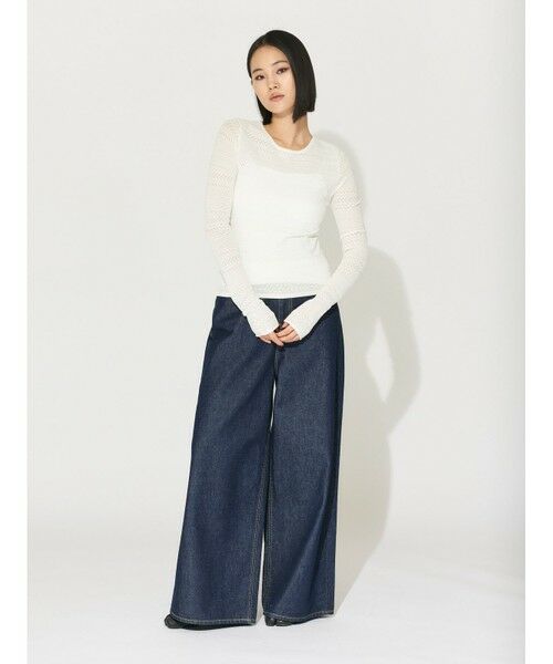 MIDIUMISOLID / ミディウミソリッド ニット・セーター | MIDIUMISOLID for Ladies レース編みタイトプルオーバー | 詳細15