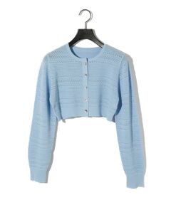 MIDIUMISOLID / ミディウミソリッド カーディガン・ボレロ | MIDIUMISOLID for Ladies レース編みショートカーディガン