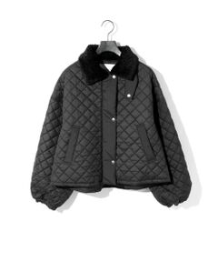 MIDIUMISOLID / ミディウミソリッド その他アウター | MIDIUMISOLID for Ladies ボア衿キルティングコート