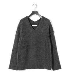 MIDIUMISOLID / ミディウミソリッド ニット・セーター | MIDIUMISOLID for Ladies ローゲージVネックプルオーバー