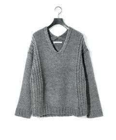 MIDIUMISOLID / ミディウミソリッド ニット・セーター | MIDIUMISOLID for Ladies ローゲージVネックプルオーバー