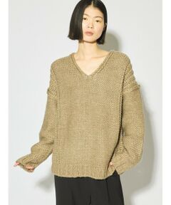 MIDIUMISOLID / ミディウミソリッド ニット・セーター | MIDIUMISOLID for Ladies ローゲージVネックプルオーバー