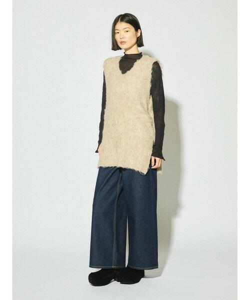 MIDIUMISOLID / ミディウミソリッド ベスト | MIDIUMISOLID for Ladies 起毛ニットVネックベスト | 詳細19