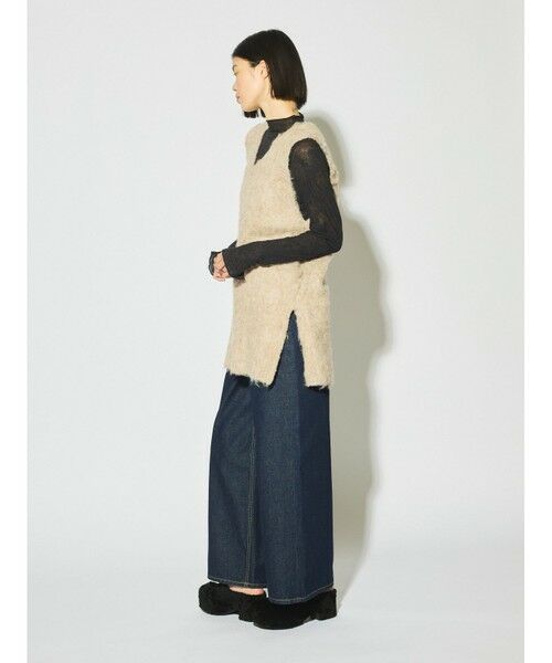 MIDIUMISOLID / ミディウミソリッド ベスト | MIDIUMISOLID for Ladies 起毛ニットVネックベスト | 詳細20