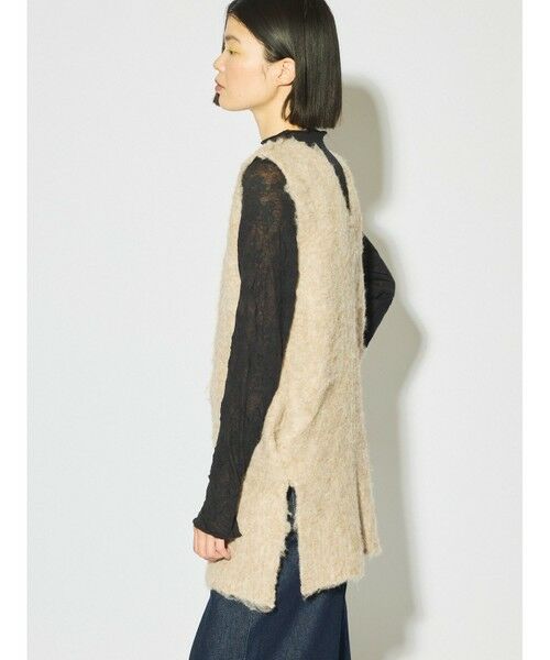 MIDIUMISOLID / ミディウミソリッド ベスト | MIDIUMISOLID for Ladies 起毛ニットVネックベスト | 詳細17