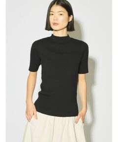 MIDIUMISOLID / ミディウミソリッド ニット・セーター | MIDIUMISOLID for Ladies ボトルネックハーフスリーブリブトップ