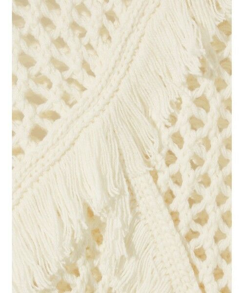 MIDIUMISOLID / ミディウミソリッド ニット・セーター | MIDIUMISOLID for Ladies フリンジメッシュプルオーバー | 詳細2