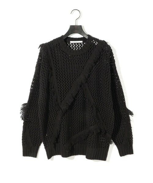 MIDIUMISOLID / ミディウミソリッド ニット・セーター | MIDIUMISOLID for Ladies フリンジメッシュプルオーバー | 詳細12