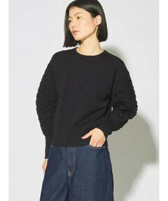 MIDIUMISOLID / ミディウミソリッド ニット・セーター | MIDIUMISOLID for Ladies パフスリーブジャカードプルオーバー