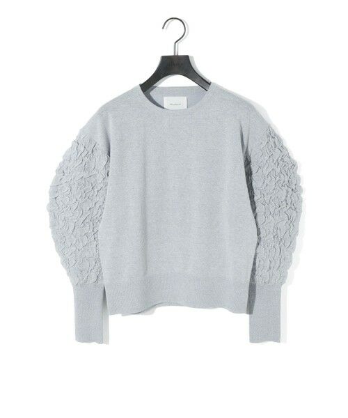 MIDIUMISOLID / ミディウミソリッド ニット・セーター | MIDIUMISOLID for Ladies パフスリーブジャカードプルオーバー | 詳細1