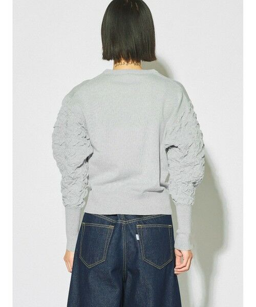 MIDIUMISOLID / ミディウミソリッド ニット・セーター | MIDIUMISOLID for Ladies パフスリーブジャカードプルオーバー | 詳細5
