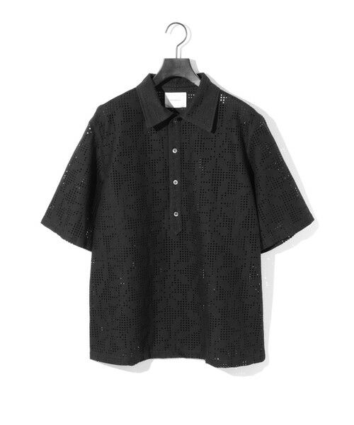 MIDIUMISOLID/ミディウミソリッド MIDIUMISOLID Men's レースポロシャツ ブラック(color99) SIZE 48 MIDIUMISOLID/ミディウミソリッド MIDIUMISOLID Men's レースポロシャツ ブラック(color99) SIZE 48