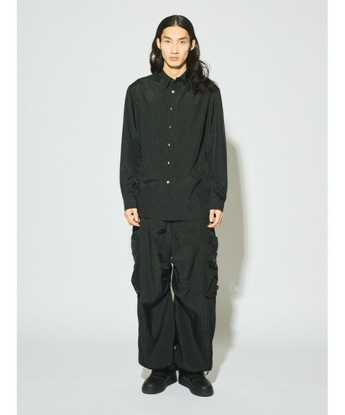 MIDIUMISOLID / ミディウミソリッド シャツ・ブラウス | MIDIUMISOLID Men’s フライフロントナイロンシャツ | 詳細12