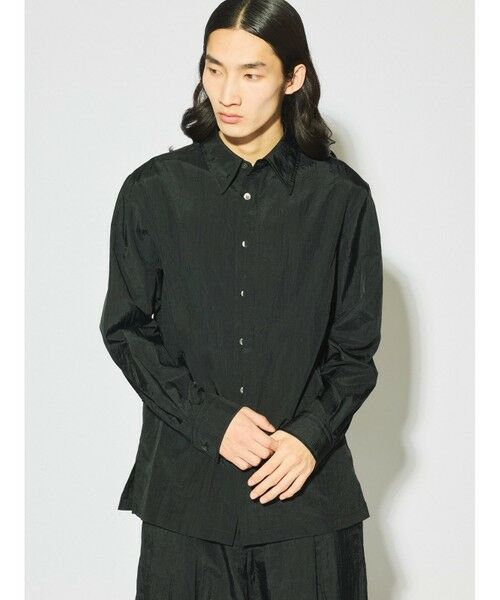 MIDIUMISOLID / ミディウミソリッド シャツ・ブラウス | MIDIUMISOLID Men’s フライフロントナイロンシャツ | 詳細4