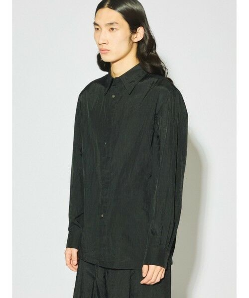 MIDIUMISOLID / ミディウミソリッド シャツ・ブラウス | MIDIUMISOLID Men’s フライフロントナイロンシャツ | 詳細5