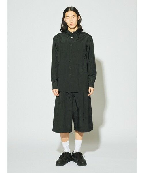 MIDIUMISOLID / ミディウミソリッド シャツ・ブラウス | MIDIUMISOLID Men’s フライフロントナイロンシャツ | 詳細7