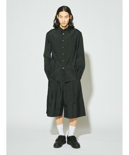 MIDIUMISOLID / ミディウミソリッド シャツ・ブラウス | MIDIUMISOLID Men’s フライフロントナイロンシャツ | 詳細8