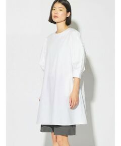 MIDIUMISOLID / ミディウミソリッド シャツ・ブラウス | MIDIUMISOLID for Ladies バックスリットボリュームスリーブチュニック