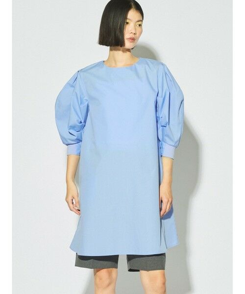 MIDIUMISOLID / ミディウミソリッド シャツ・ブラウス | MIDIUMISOLID for Ladies バックスリットボリュームスリーブチュニック | 詳細6