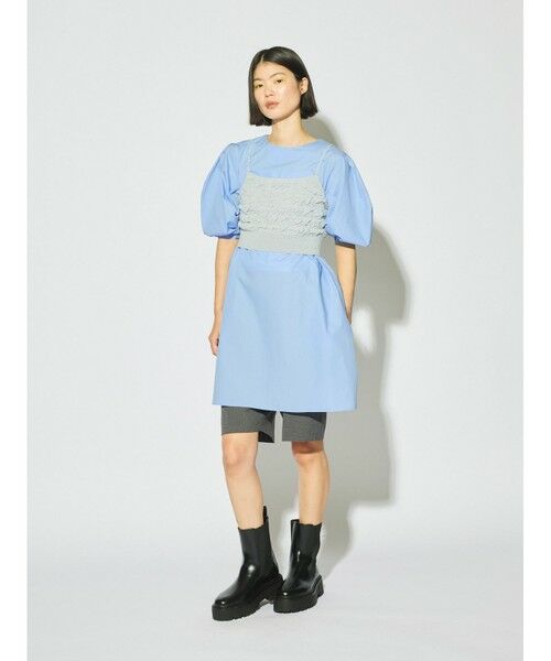 MIDIUMISOLID / ミディウミソリッド シャツ・ブラウス | MIDIUMISOLID for Ladies バックスリットボリュームスリーブチュニック | 詳細10