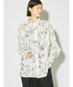 MIDIUMISOLID / ミディウミソリッド シャツ・ブラウス | MIDIUMISOLID プリントレギュラーカラービッグシャツ