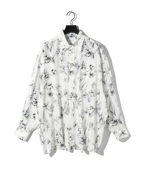 MIDIUMISOLID / ミディウミソリッド シャツ・ブラウス | MIDIUMISOLID プリントレギュラーカラービッグシャツ | 詳細1