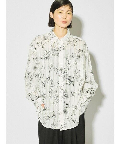 MIDIUMISOLID / ミディウミソリッド シャツ・ブラウス | MIDIUMISOLID プリントレギュラーカラービッグシャツ | 詳細3