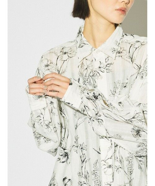 MIDIUMISOLID / ミディウミソリッド シャツ・ブラウス | MIDIUMISOLID プリントレギュラーカラービッグシャツ | 詳細6