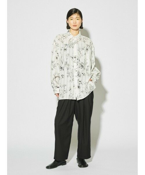 MIDIUMISOLID / ミディウミソリッド シャツ・ブラウス | MIDIUMISOLID プリントレギュラーカラービッグシャツ | 詳細7