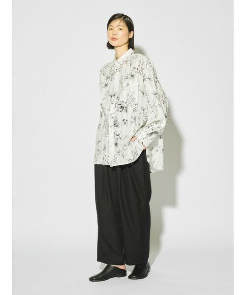 MIDIUMISOLID / ミディウミソリッド シャツ・ブラウス | MIDIUMISOLID プリントレギュラーカラービッグシャツ | 詳細8