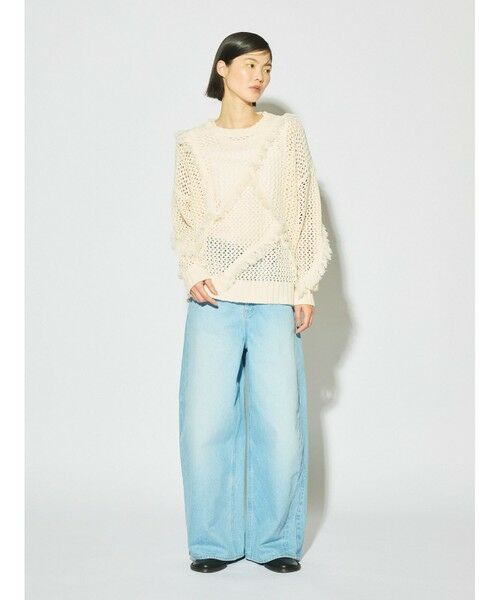 ！！ぽー！！☆新品未使用品☆【ミディウミソリッド】ワイドデニムパンツ♪ セール】 MIDIUMISOLID for Ladies バレルレッグワイドデニム