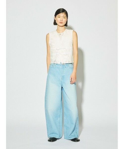 セール】 MIDIUMISOLID for Ladies バレルレッグワイドデニム